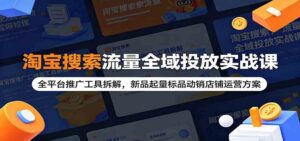 淘宝搜索流量全域投放实战课:全平台推广工具拆解,新品起量标品动销店铺运营方案-宝藏屋创业网