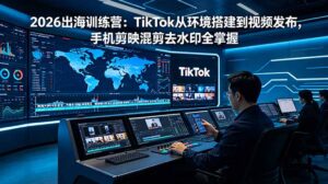 2026出海训练营:TikTok从环境搭建到视频发布,手机剪映混剪去水印全掌握-宝藏屋创业网
