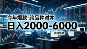 今年爆款-跨品种对冲日入2000-6000,项目落地!-宝藏屋创业网