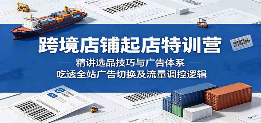 跨境店铺起店特训营：精讲选品技巧与广告体系，吃透全站广告切换及流量调控逻辑-宝藏屋创业网