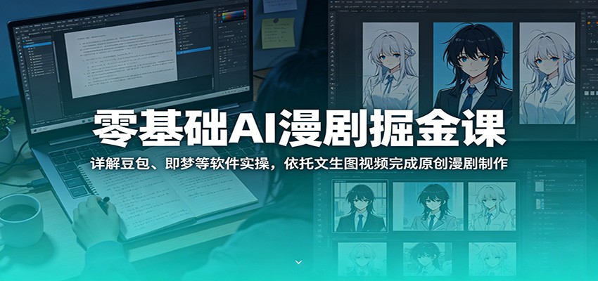 零基础AI漫剧掘金课：详解豆包、即梦等软件实操，依托文生图视频完成原创漫剧制作-宝藏屋创业网