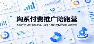 淘系付费推广陪跑营:拆解广告底层流量逻辑,精准人群四大投放计划落地教学-宝藏屋创业网