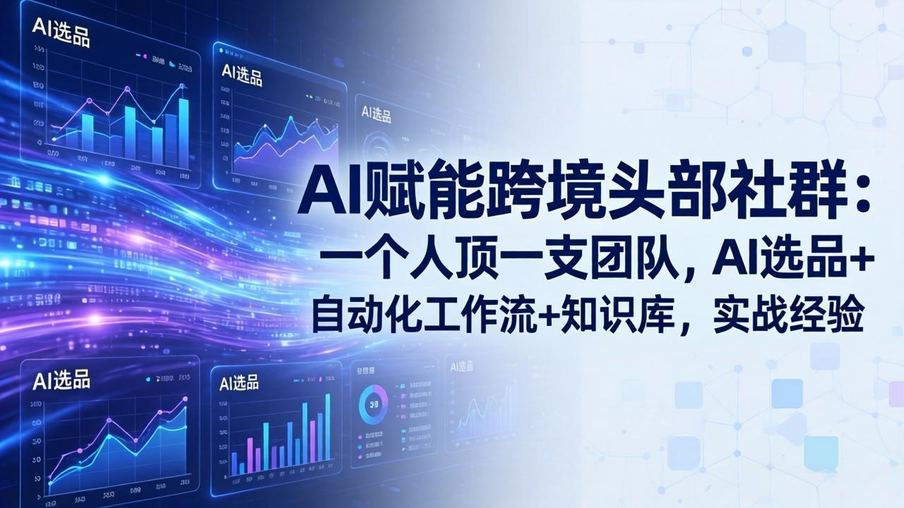 AI赋能跨境头部社群-更新6月：一个人顶一支团队，AI选品+自动化工作流+知识库，实战经验-宝藏屋创业网