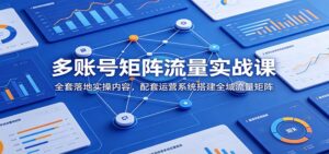 多账号矩阵流量实战课：全套落地实操内容，配套运营系统搭建全域流量矩阵-宝藏屋创业网