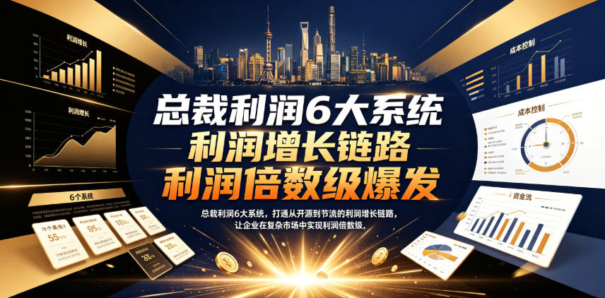 总裁利润6大系统，打通从开源到节流的利润增长链路，让企业在复杂市场中实现利润倍数级爆发-宝藏屋创业网