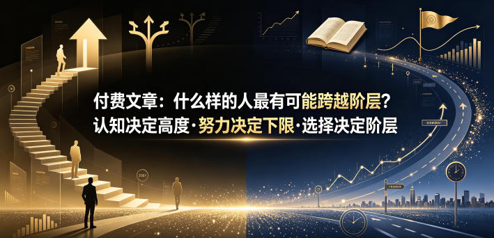 付费文章：什么样的人最有可能跨越阶层？认知决定高度·努力决定下限·选择决定阶层-宝藏屋创业网