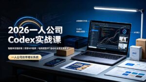2026一人公司Codex实战课◆智能体技能封装|即梦API视频|电商视觉PPT自动化全套实操教学-宝藏屋创业网