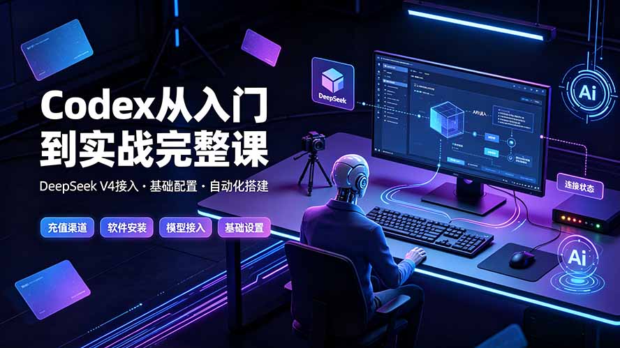 Codex从入门到实战完整课｜充值·安装·接入DeepSeek，记忆·插件·Skill·CLI·MCP全拆解-宝藏屋创业网