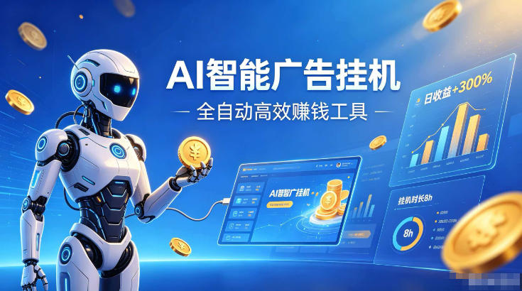 AI智能广告挂G，在家自动賺收益，全程无需人工操作、不用直播、不用拉人【揭秘】-宝藏屋创业网