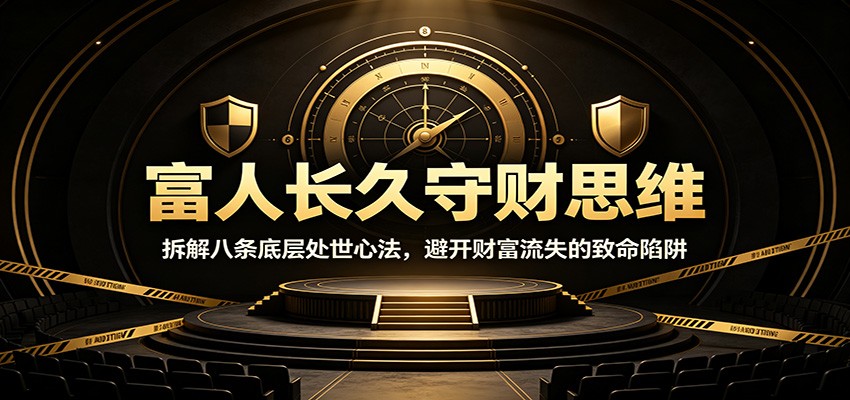 富人长久守财思维：拆解八条底层处世心法，避开财富流失的致命陷阱-宝藏屋创业网