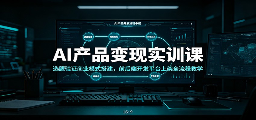 AI产品变现实训课：选题验证商业模式搭建，前后端开发平台上架全流程教学-宝藏屋创业网