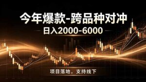 全新跨品种对冲模式上线！日稳定盈利 2000-6000，合规长久可批量放大-宝藏屋创业网