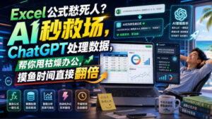 Excel公式愁死人?AI秒救场,ChatGPT处理数据,帮你甩枯燥办公,摸鱼时间直接翻倍【原创双语字幕】-宝藏屋创业网