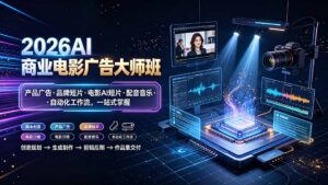 2026AI商业电影广告大师班:产品广告·品牌短片·电影AI短片·配音音乐·自动化工作流,一站式掌握-宝藏屋创业网