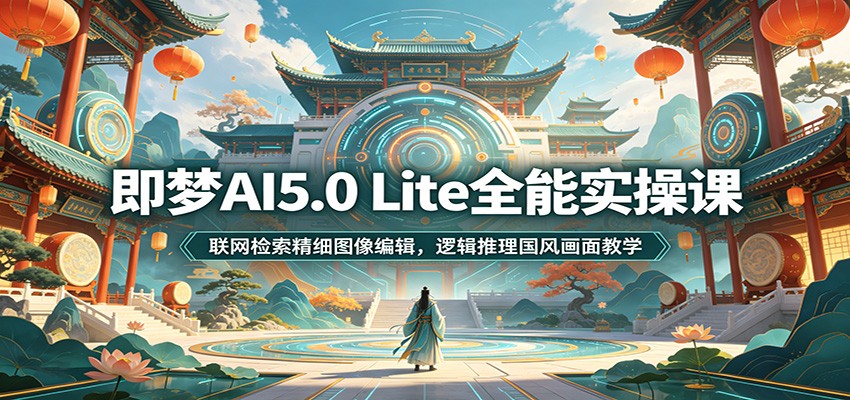 即梦AI5.0 Lite全能实操课：联网检索精细图像编辑，逻辑推理国风画面教学-宝藏屋创业网