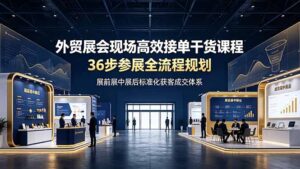 外贸展会现场高效接单干货课程,36步参展全流程规划,展前展中展后标准化获客成交体系-宝藏屋创业网
