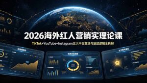 2026海外红人营销实理论课:TikTok+YouTube+Instagram三大平台算法与底层逻辑全拆解-宝藏屋创业网