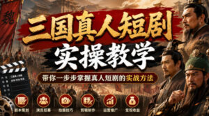 三国真人短剧实操教学,带你一步步掌握真人短剧的实战方法-宝藏屋创业网