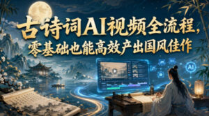 古诗词AI视频全流程，零基础也能高效产出国风佳作-宝藏屋创业网