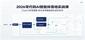 2026零代码AI智能体落地实战课:Coze工作流搭建,多行业专属自动化提效教学-宝藏屋创业网