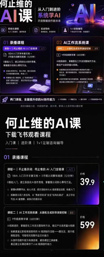 图片[2]-AI创作全链路实战教程｜万字手册·提示词拆解·9节工作流课，打造稳定高质量AI视频作品-宝藏屋创业网