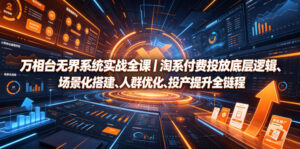 万相台无界系统实战全课|淘系付费投放底层逻辑、场景化搭建、人群优化、投产提升全链路运营教程-宝藏屋创业网
