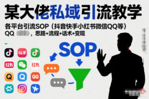 某大佬私域引流教学,各平台引流SOP(抖音快手小红书微信QQ等),思路+流程+话术+变现(更新0708)-宝藏屋创业网