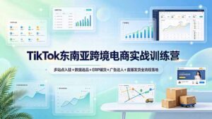 TikTok东南亚跨境电商实战训练营：多站点入驻+数据选品+ERP铺货+广告达人+直播发货全流程落地-宝藏屋创业网