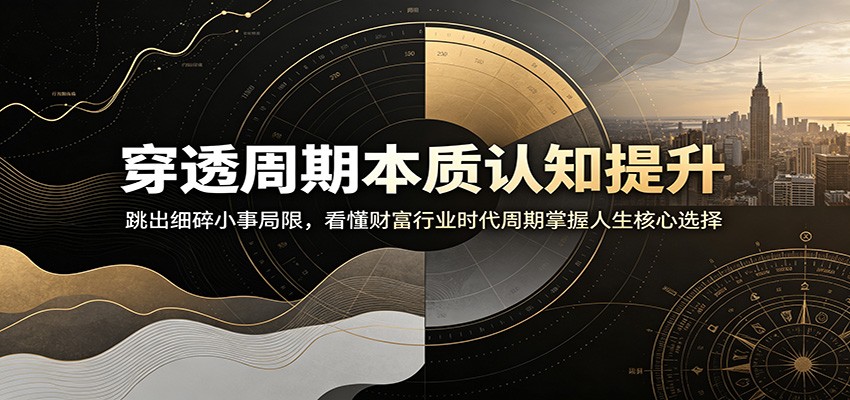 穿透周期本质认知提升：跳出细碎小事局限，看懂财富行业时代周期掌握人生核心选择-宝藏屋创业网