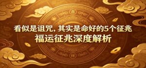 付费文章：《看似是诅咒，其实是命好的5个征兆》福运征兆深度解析-宝藏屋创业网