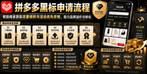 拼多多黑标申请流程,帮助商家获取流量倾斜与活动优先资格,助力品牌溢价与转化-宝藏屋创业网