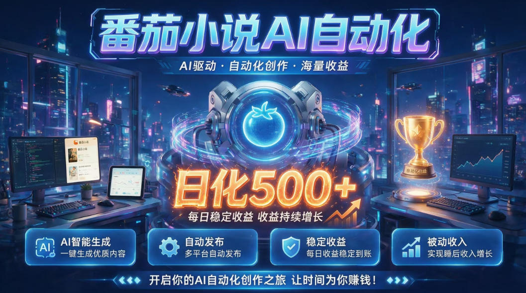 小白可做番茄AI，居家轻创业，每日稳赚500➕，普通人低门槛轻松线上增收【揭秘】-宝藏屋创业网