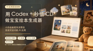 AI应用实战案例,用Codex+秒悟CLl做宝宝绘本生成器,小白也能把生活想法变成可访问的AI应用-宝藏屋创业网