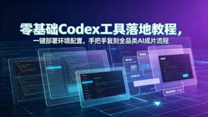 零基础Codex工具落地教程,一键部署环境配置,手把手复刻全品类AI成片流程-宝藏屋创业网