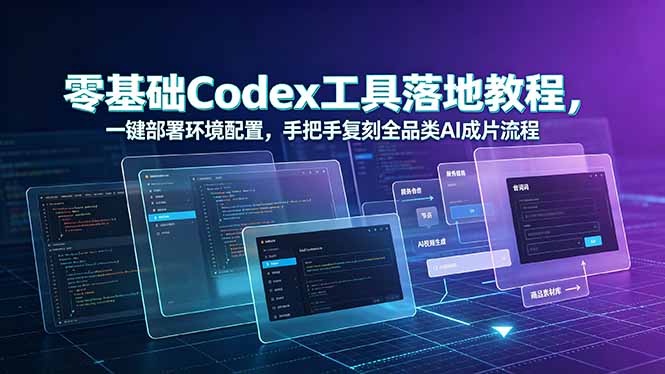 零基础Codex工具落地教程，一键部署环境配置，手把手复刻全品类AI成片流程-宝藏屋创业网