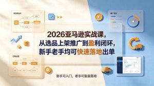 2026亚马逊实战课,从选品上架推广到盈利闭环,新手老手均可快速落地出单-宝藏屋创业网