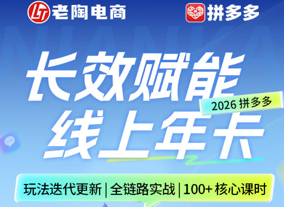 拼多多线上SVIP线上年卡，从认知到基础、从推广到活动、从活动到玩法，全链路实战（260730）-宝藏屋创业网