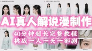 2026年AI真人解说漫剧自动批量化制作教程，40分钟超长完整，自动批量化制作，挑战一人一天一部剧！-宝藏屋创业网