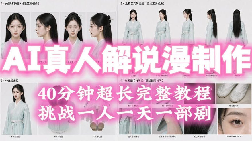 2026年AI真人解说漫剧自动批量化制作教程，40分钟超长完整，自动批量化制作，挑战一人一天一部剧！-宝藏屋创业网