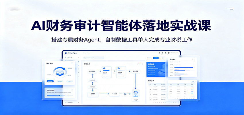 AI财务审计智能体落地实战课：搭建专属财务Agent，自制数据工具单人完成专业财税工作-宝藏屋创业网