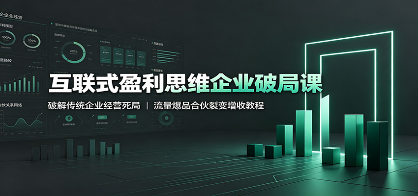 互联式盈利思维企业破局课：破解传统企业经营死局，流量爆品合伙裂变增收教程-宝藏屋创业网