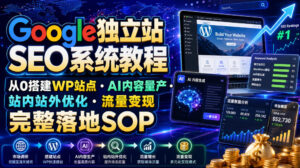 Google独立站SEO系统教程,从0搭建WP站点・AI内容量产・站内站外优化・流量变现完整落地SOP(2026年7月)-宝藏屋创业网
