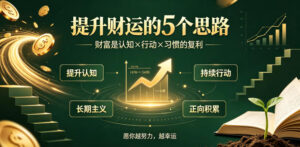 付费文章:提升财运的5个思路——财富是认知x行动x习惯的复利,愿你越努力,越幸运-宝藏屋创业网