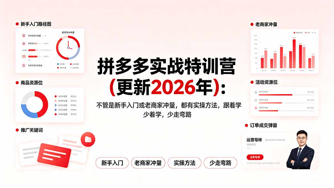 拼多多实战特训营(更新2026年-宝藏屋创业网
