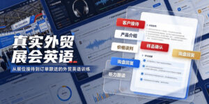 真实外贸展会英语，广交会外贸口语听力突击课程【音频】-宝藏屋创业网