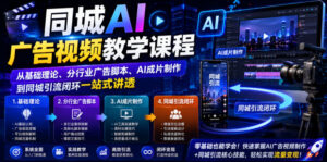 同城AI广告视频教学课程，从基础理论、分行业广告脚本、AI成片制作到同城引流闭环一站式讲透-宝藏屋创业网