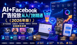 AI+Facebook广告投放从入门到精通(2026年版)|账户体系搭建・直播投流・素材策略・数据优化・聊单变现全链路实战课-宝藏屋创业网