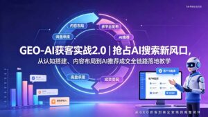 GEO-AI获客实战|抢占AI搜索新风口,从认知搭建、内容布局到AI推荐成交全链路落地教学-宝藏屋创业网