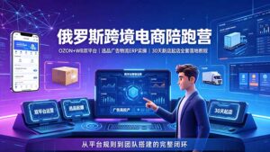 2026俄罗斯跨境电商陪跑营:OZON+WB双平台|选品广告物流ERP实操|30天新店起店全套落地教程-宝藏屋创业网
