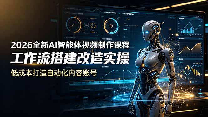 2026全新AI Codex智能体视频制作课程，工作流搭建改造实操，低成本打造自动化内容账号-宝藏屋创业网